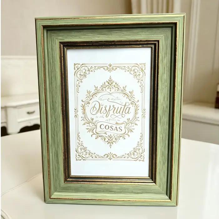 Cadre photo moderne/retro/vintage 6/7/8 pouces noir/blanc/vert, décoration murale pour la maison, cadre DIY minimaliste