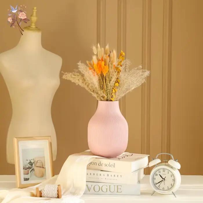 Bouquet de fleurs séchées naturelles Pampas, 70 pièces, plantes décoratives d'eucalyptus de blé pour mariages Boho, arrangements de maison