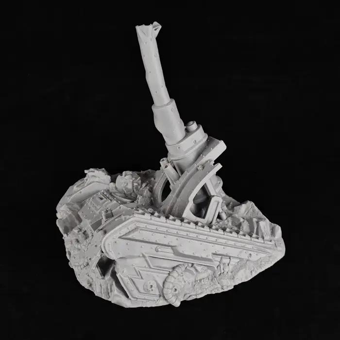 Véhicule blindé - Modèle imprimé en 3D - Scène de ruines de véhicule armé d'artillerie - Miniature - Aménagement de terrain tactique