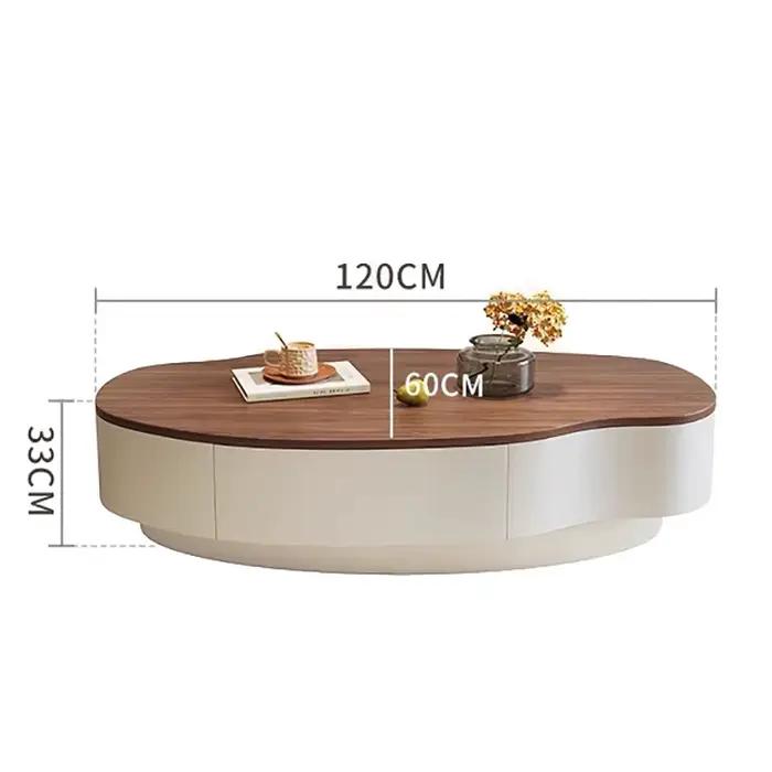 Table Basse minimaliste moderne européenne classique ovale Table Basse tendance Table De beauté élégante Basse De Salon meubles De maison
