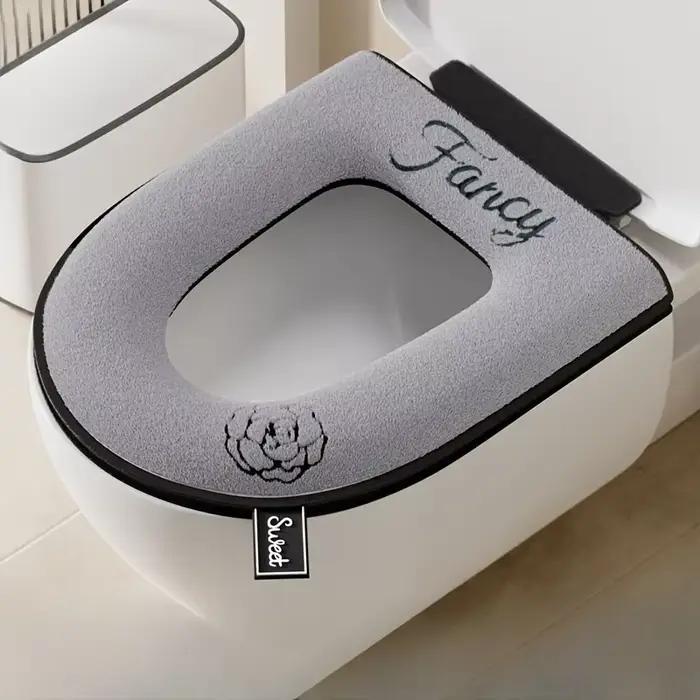 Coussin de siège de toilette domestique universel, adapté à toutes les saisons, avec housse de coussin de siège de toilette à fermeture éclair, coussin de siège de toilette.
