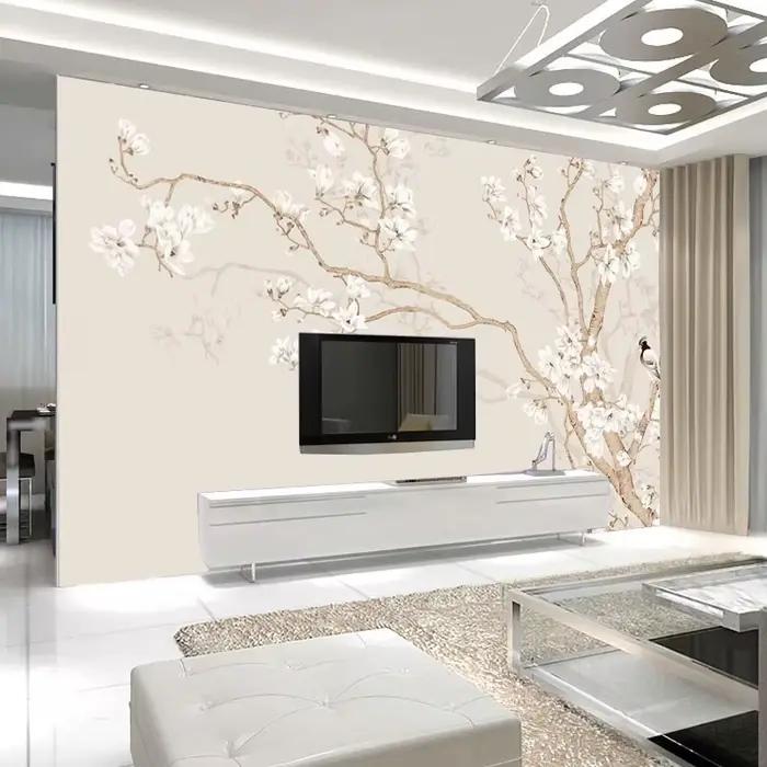 Papier peint Mural personnalisé Style chinois moderne