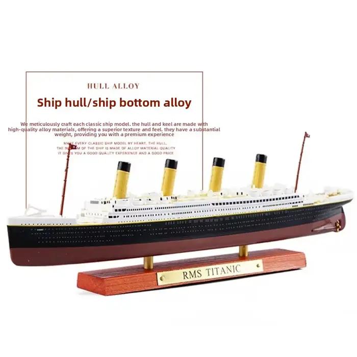 Maquette de bateau en alliage de luxe classique ornements titanic lusitania normandie hmhs britannic bateau à vapeur pour décoration intérieure cadeau occasionnels