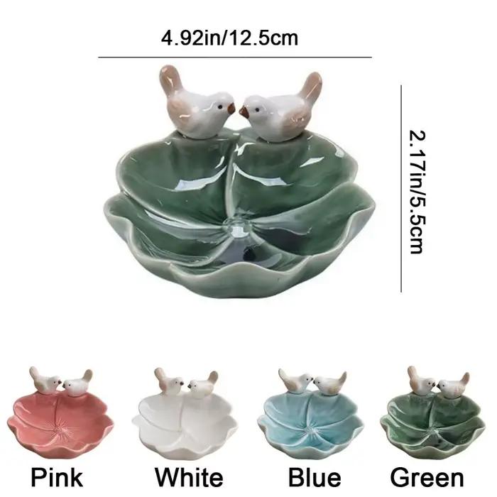 Assiette décorative artisanale en forme d'oiseau