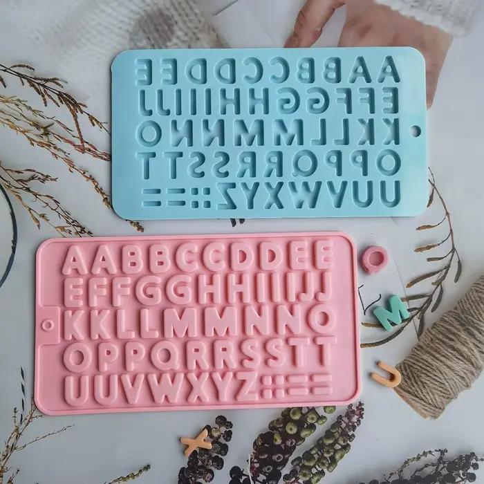 Moule à chocolat en Silicone avec lettres et chiffres