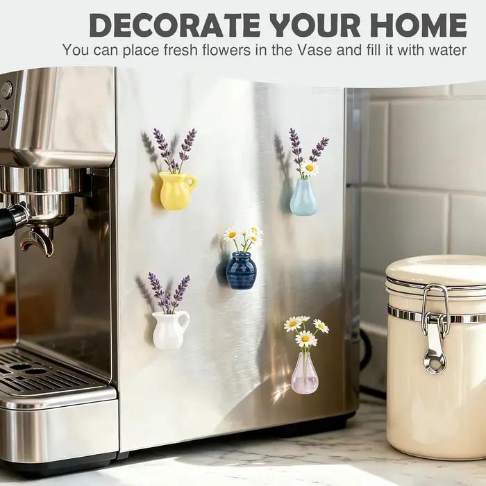 Mini Vases Magnétiques en Céramique pour Réfrigérateur