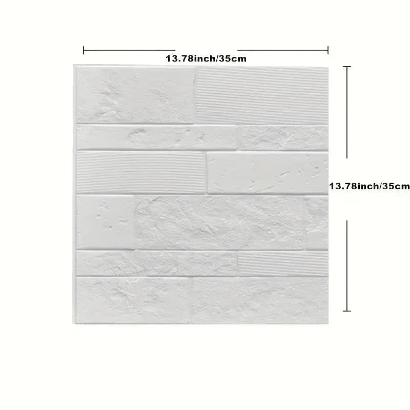 Papier peint imperméable en PVC 3D blanc, autocollant mural adapté au salon, chambre à coucher et au