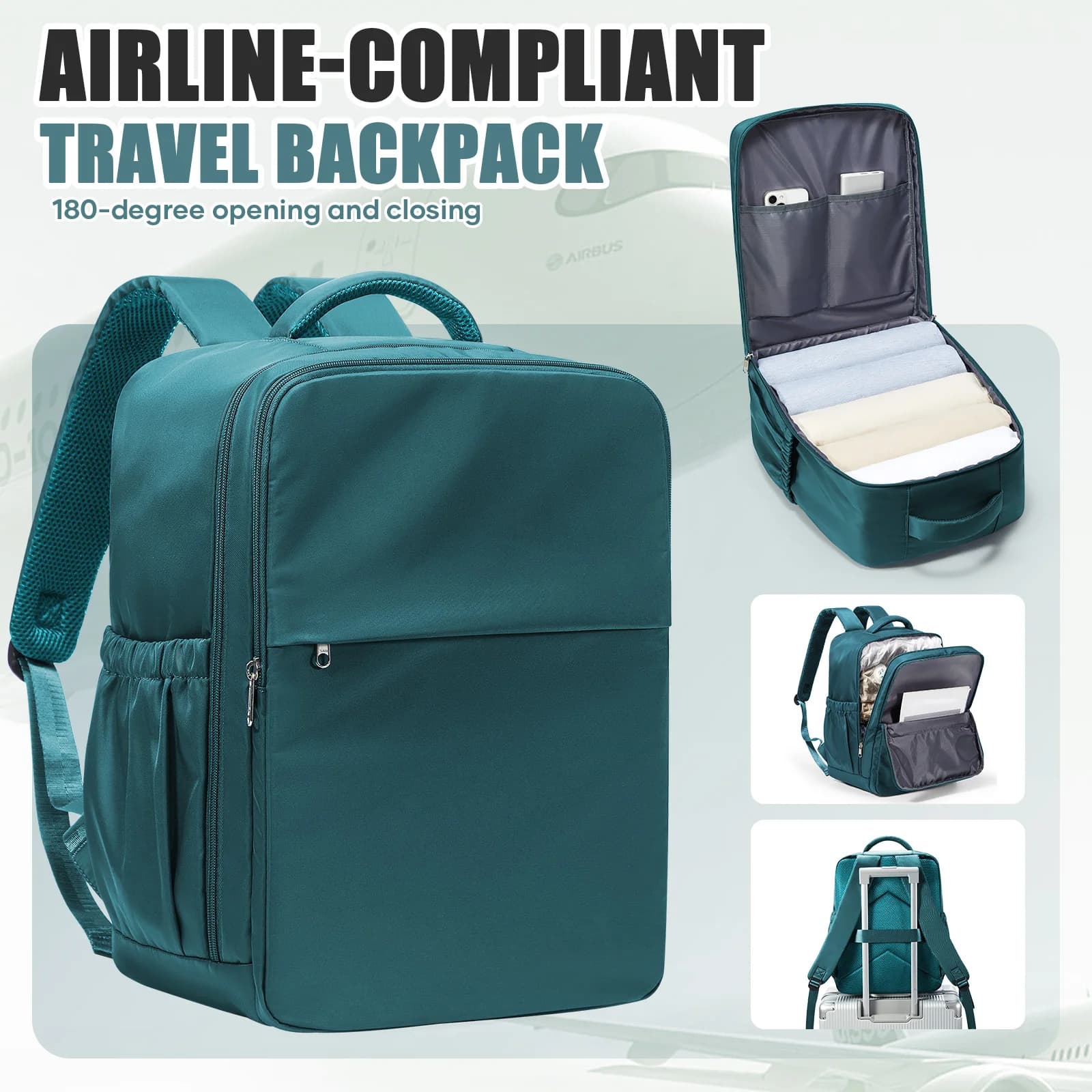 Sac à dos de voyage pour avion 40x30x20, sac à dos de cabine pour bagages à main Wizzair, sacs pour