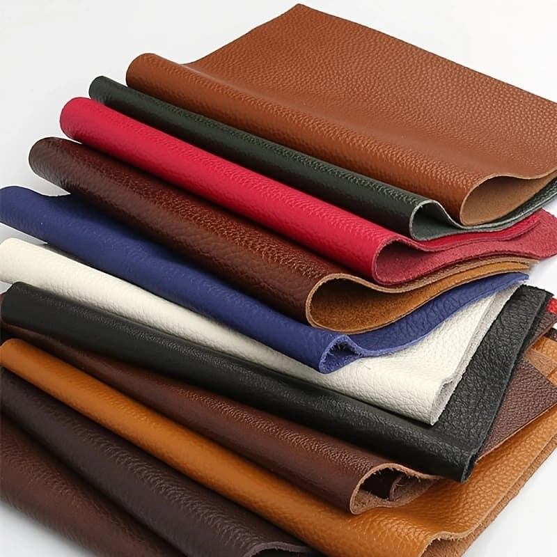 5 morceaux de cuir de vache multicolores pour travaux manuels en cuir, matériaux en cuir de différen