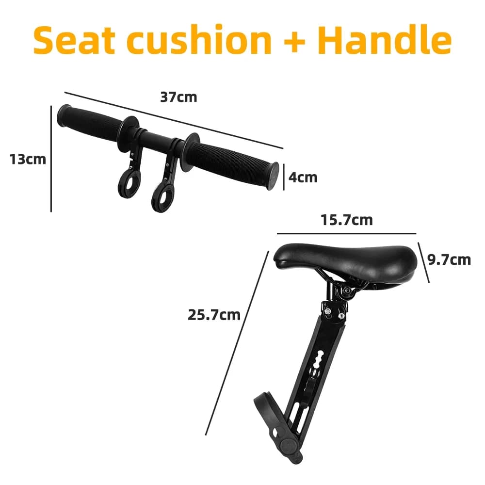 Siège avant de vélo réglable pour enfants, selle de sécurité universelle pour enfant avec pédales et