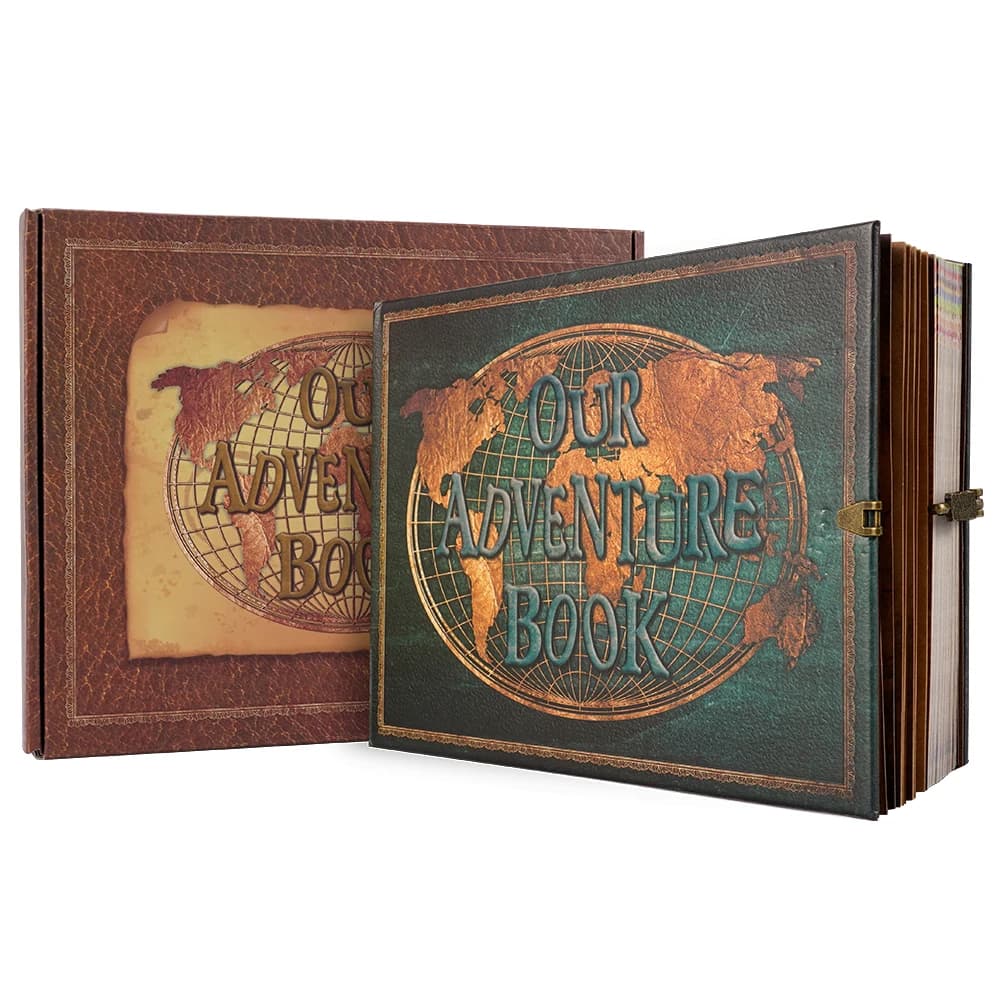 Album photo de voyage en cuir bricolage, notre livre d'aventure, album photo de travailleurs créatif