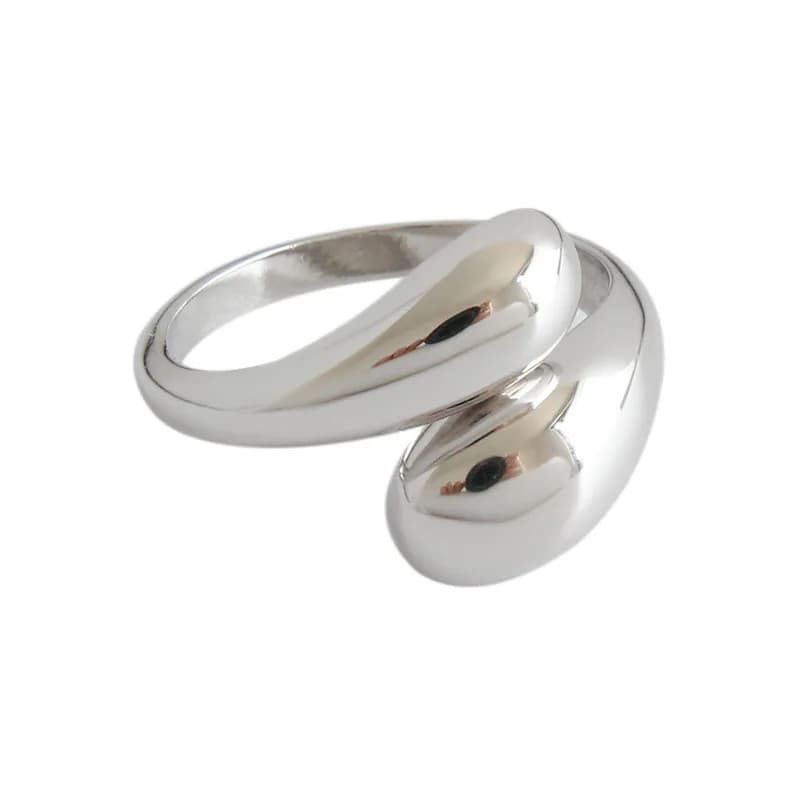 Bagues en argent Sterling 925 pour femmes et hommes, bague minimaliste faite à la main, Interware Si