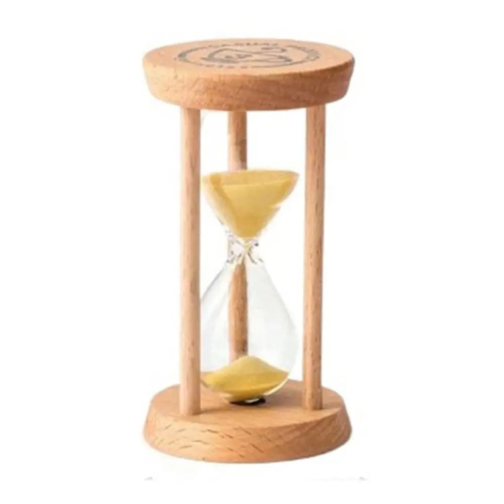 Sablier en bois créatif à connexion stable, minuteurs ronds de 1/3/5 minutes, sans déformation, 5 co
