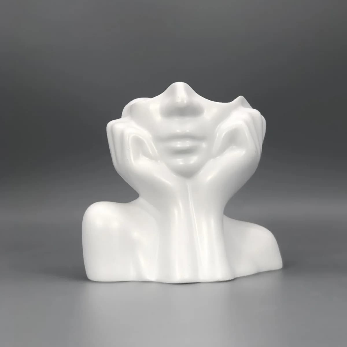 Support pour pinceaux de maquillage, décoration de bureau en forme de visage humain, vase, compatibl