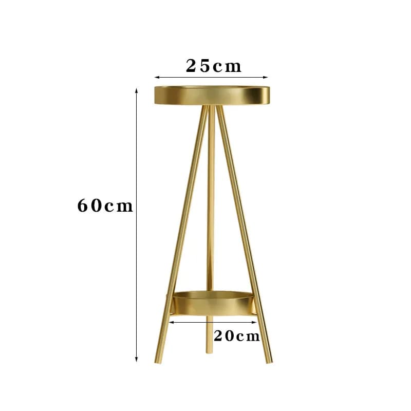 Petite étagère d'angle ronde pour plantes, présentoir décoratif, mobilier de terrasse en métal, mobi