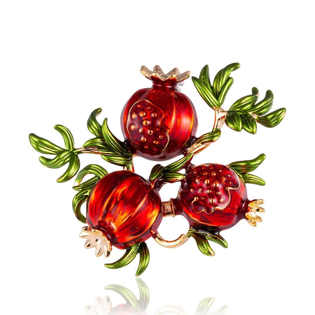 Broche décorative élégante en forme de fruit pour femme, broche vintage plaquée or, accessoire de co