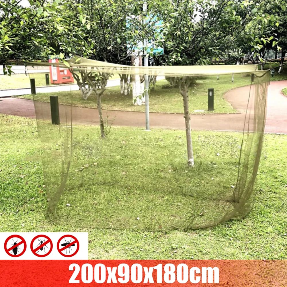 Moustiquaire 200 cm pour camping extérieur, respirante, pliable, anti-insectes, tente de couchage en