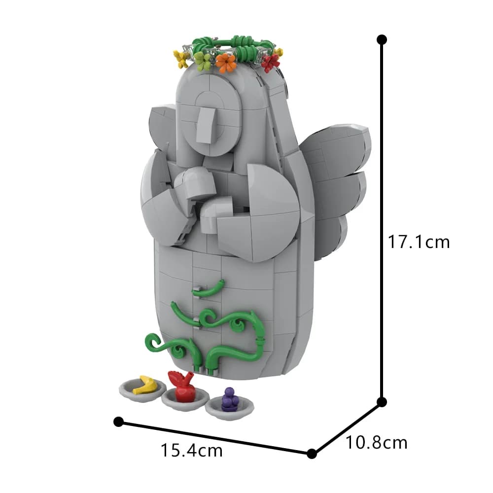 Statue de déesse MOC, blocs de construction, carte de jeu Zeldaed, bénédiction et prière, Sculpture,
