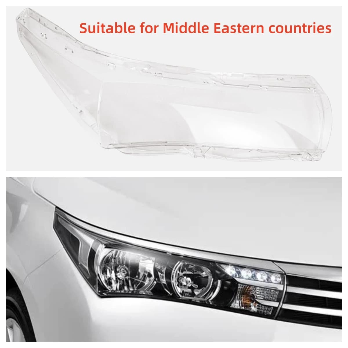 Pour Toyota Corolla 2014 2015 2016 2017 Accessoire Auto Coque de Phare Avant Abat-jour de Phare