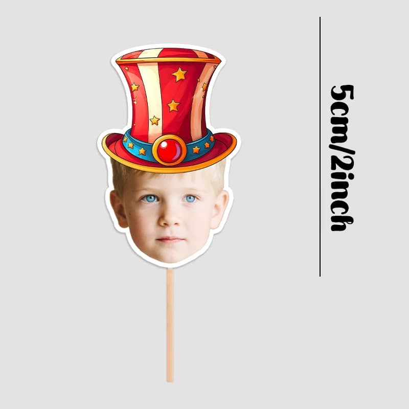 12/24 pièces Décorations de gâteaux personnalisées sur le thème du cirque, toppers pour cupcakes, dé