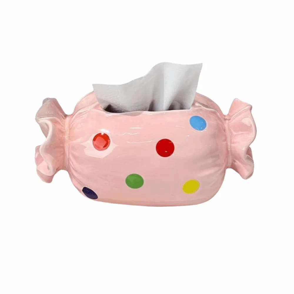 Boîte de rangement décorative pour bonbons et mouchoirs, motif à pois, mignonne, moderne, unique, ca