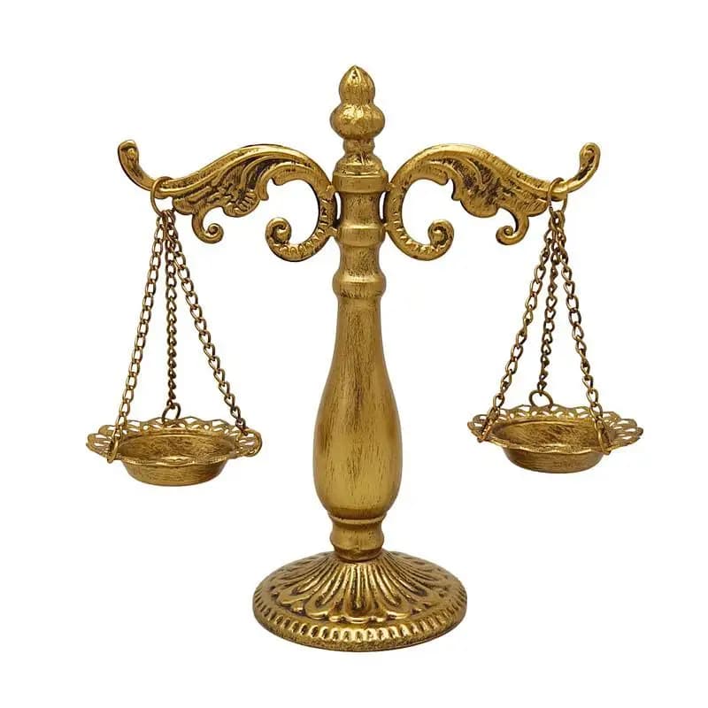 Balance Scale Decor, Tribunal européen, Iron Art Study Decor, Office Decorative, Wedding Gift, Retro