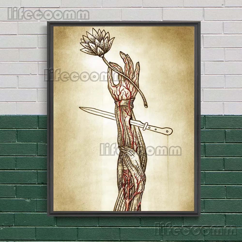 Apocalypse de la Science numérique Vintage mur Art toile peinture ancien diable croyance et moderne