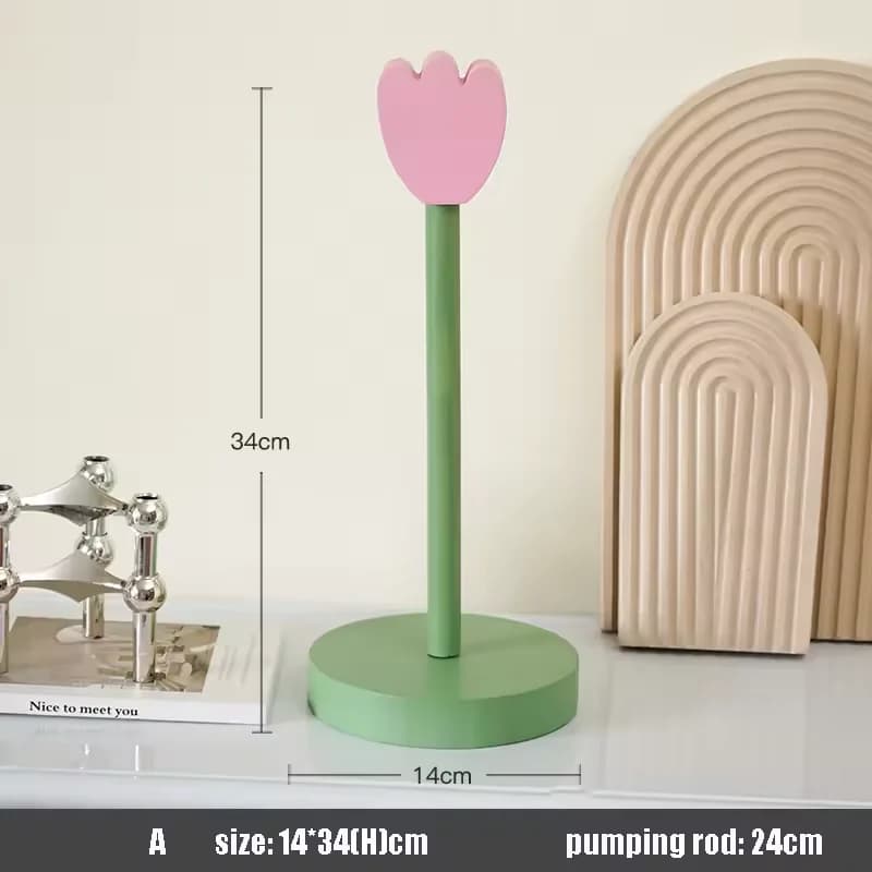 Support en bois créatif pour rouleau de papier de cuisine, porte-serviettes en forme de fleur, suppo