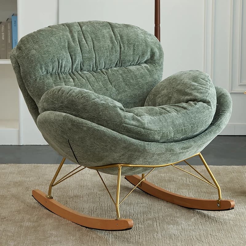 Chaises modernes de luxe, repose-pieds de salon, chaises longues en métal, fauteuils à bascule incli