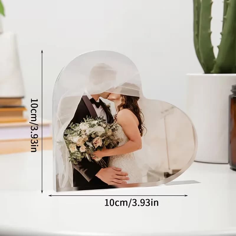 Ornement de bureau en acrylique personnalisable offrant une variété d'options de photos personnalisé