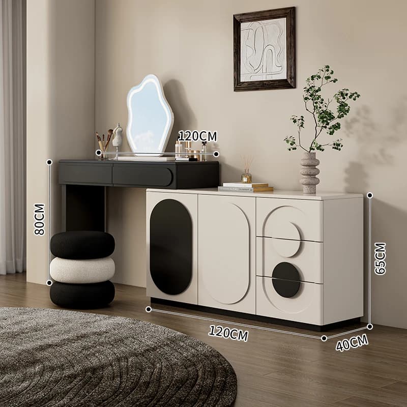 Table de toilette avec rangement, gain de place, style moderne, coiffeuse de chambre, meubles de cha
