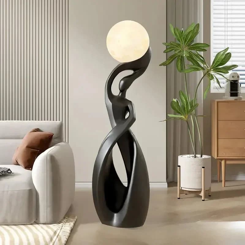 Lampadaire LED créatif pour salon, à placer près du meuble TV, décoration d'intérieur, sculpture abs