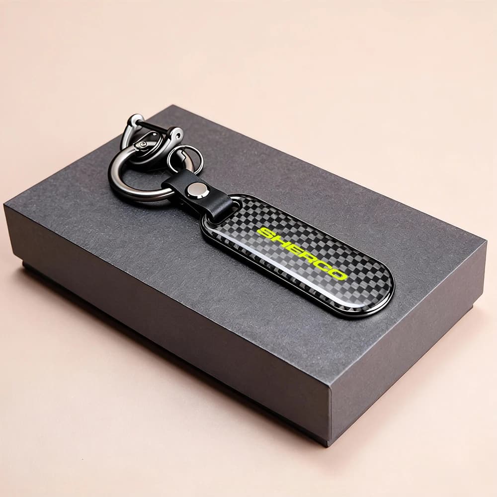 Porte-clés de moto en Fiber de carbone 3D, Logo personnalisé pour Sherco SE SE-F SE-R SEF-R SEF SER