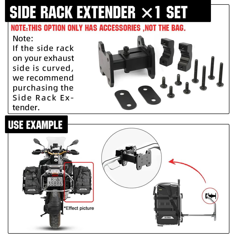 Rhinowalk – extension de support latéral, spécial pour sac de moto MJX2004, accessoires métalliques