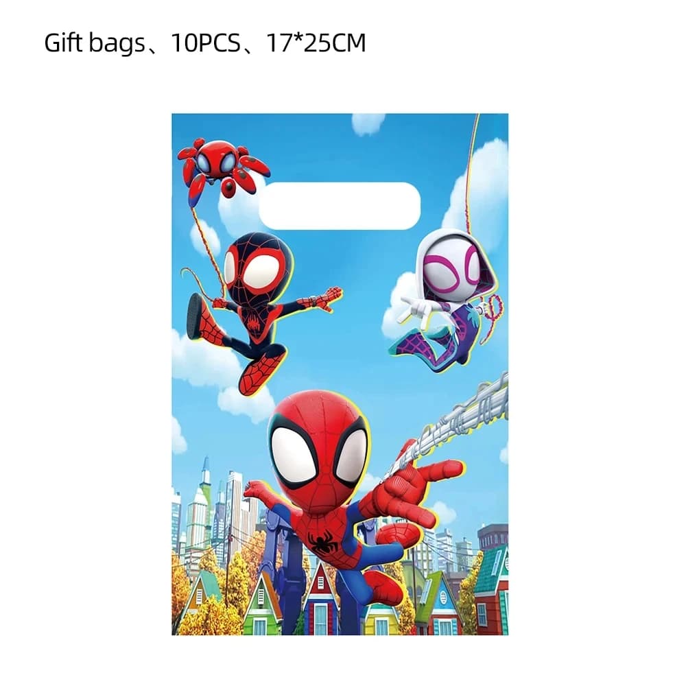 Décorations de fête d'anniversaire Spidey et ses amis extraordinaires, ensemble de vaisselle de supe