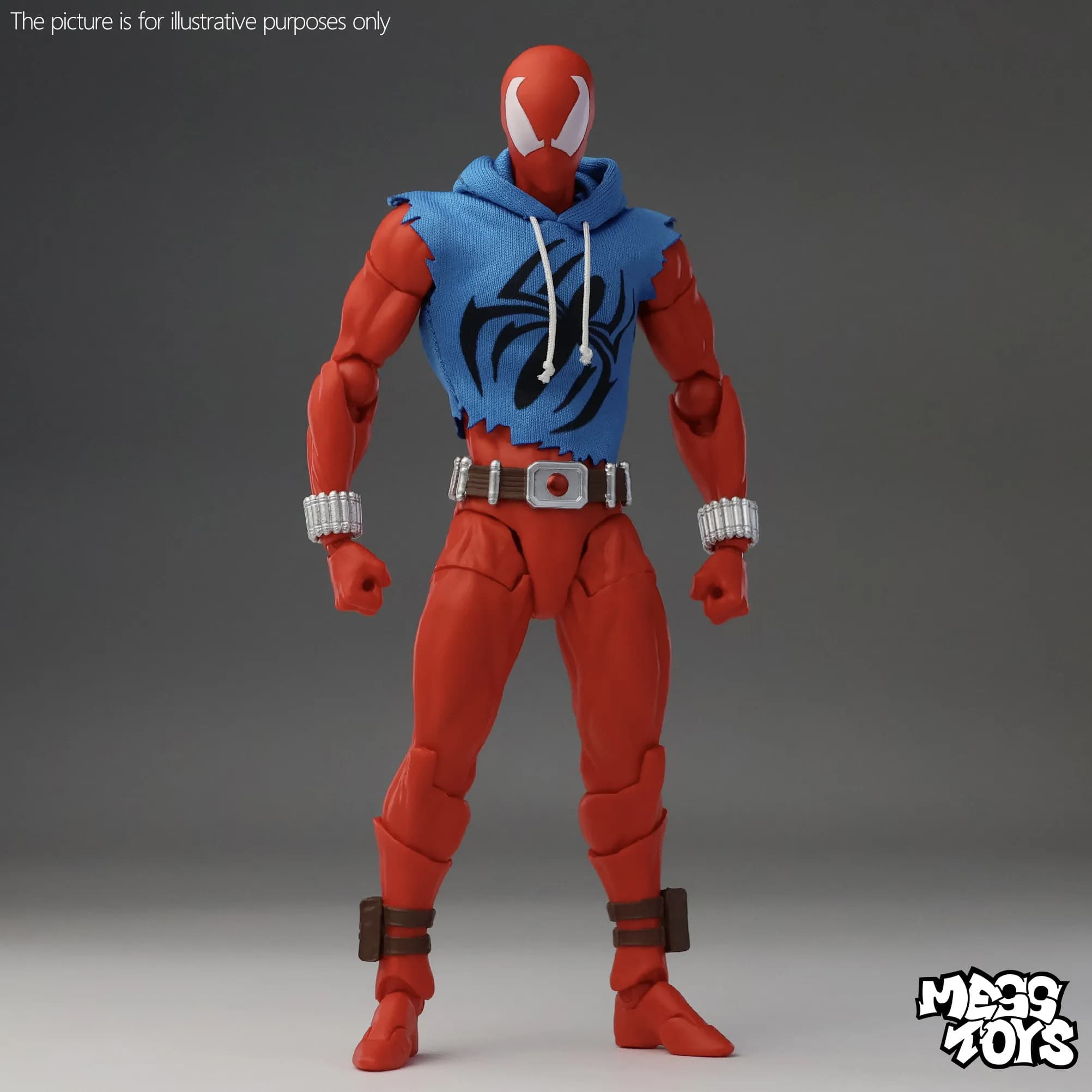 Figurine articulée Spider-Man Scarlet Hero, tenue bleue, neuve, modèle de collection pour adultes.