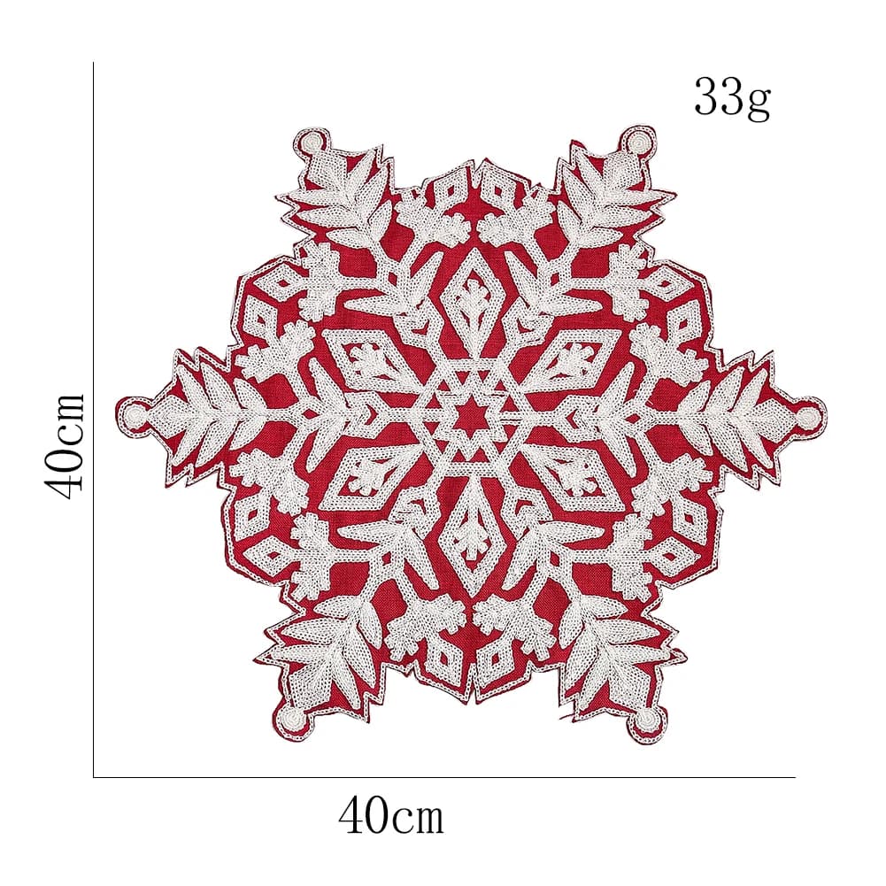 Grands fournitures de broderie de flocon de neige pour vêtements, bricolage, couture, accessoires te
