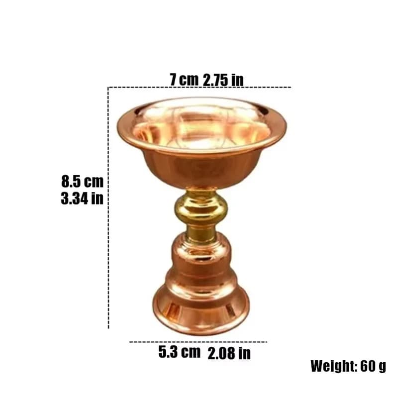 Bougie d'autels de polissage en laiton rouge, bougie flottante, lampe d'hIslande bouddhiste, ci-aprè
