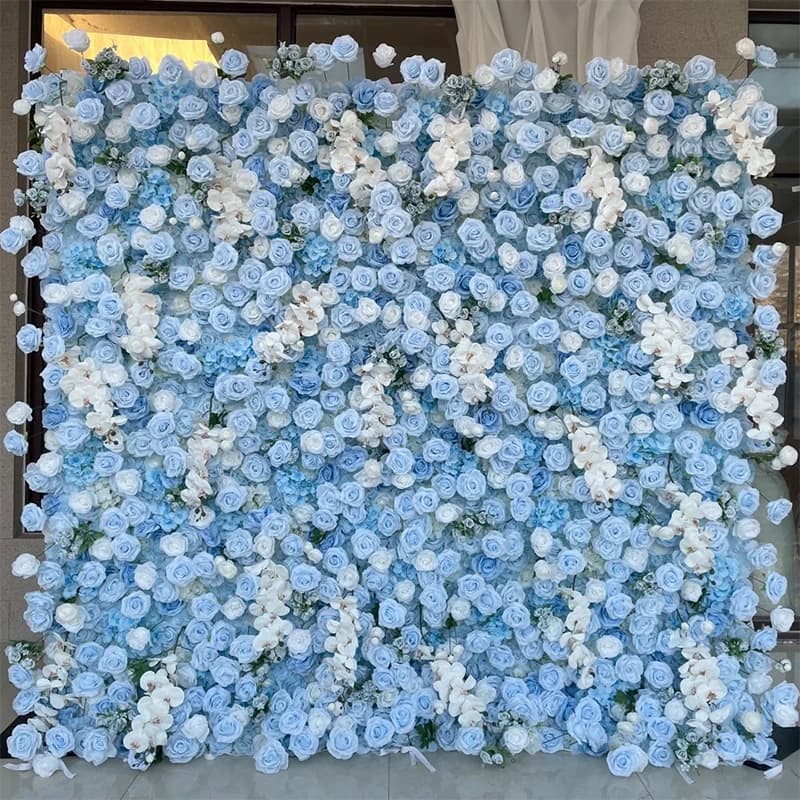 Panneau mural floral 3D en soie, décoration murale florale personnalisable pour mariage, maison, bou