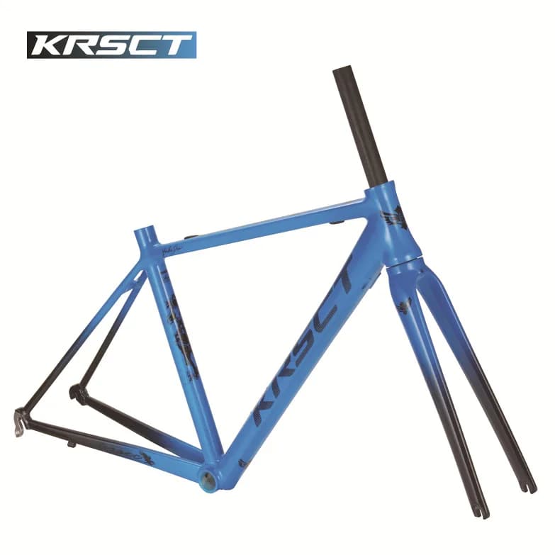 Cadre de vélo de route en aluminium léger et jeu de fourche en carbone cadre de frein en V fourche c