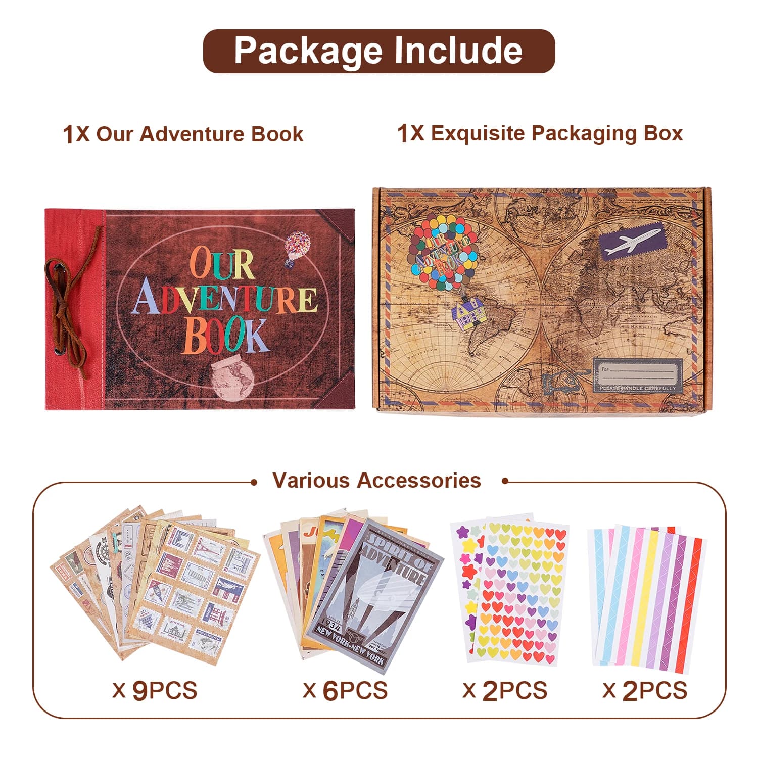 Album photo classique de 80 pages pour notre livre d'aventures, album de scrapbooking fait main DIY,