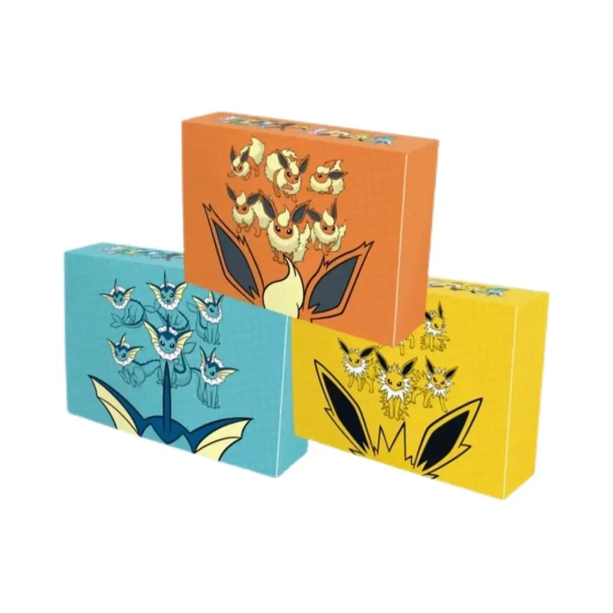 Coffret Cadeau Pokémon TCG Eeveelution, Ensemble de Cartes 100% Originales Jolteon Vaporeon Flareon,