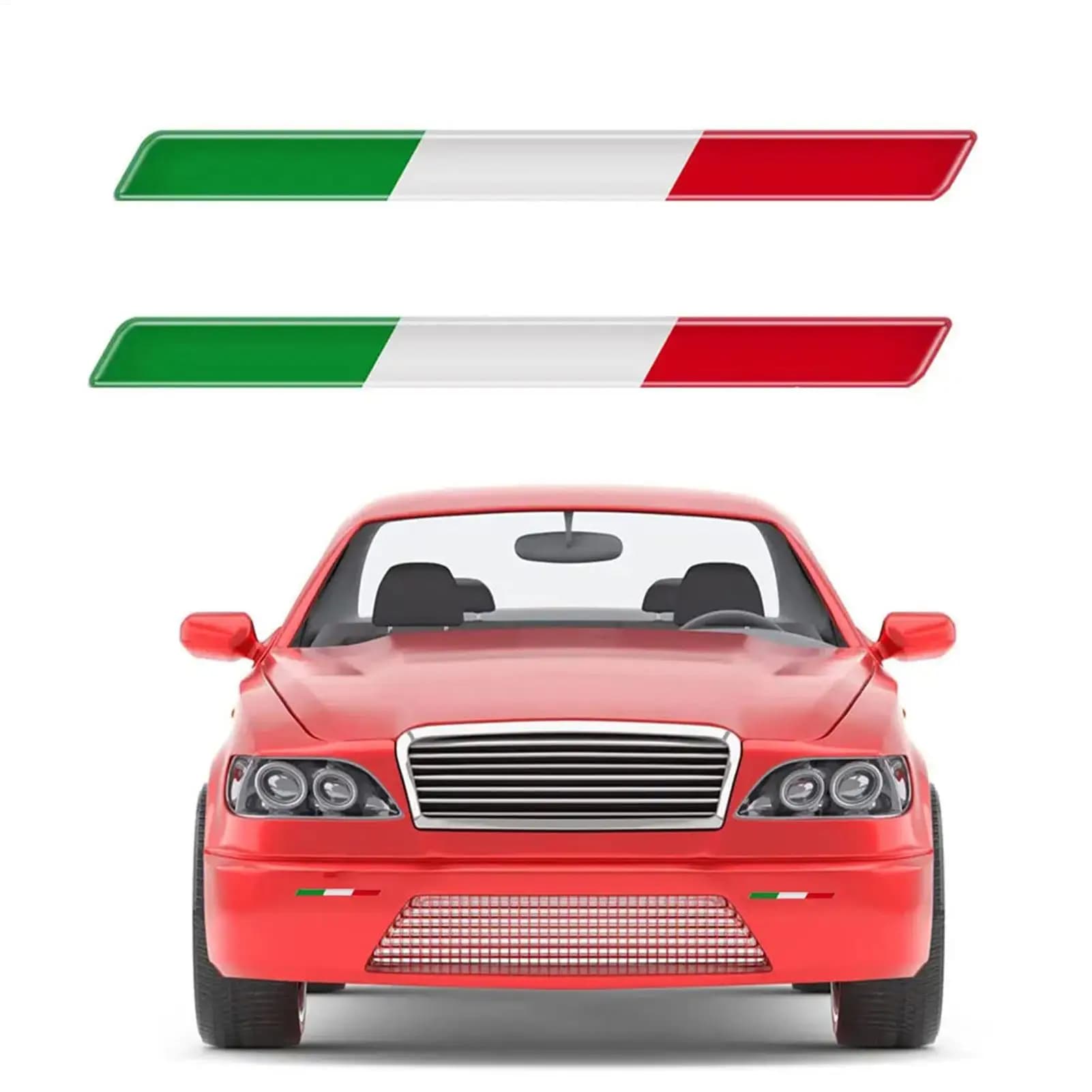 Autocollant décoratif en époxy drapeau tricolore italien, autocollants 3D pour réservoir de moto, au