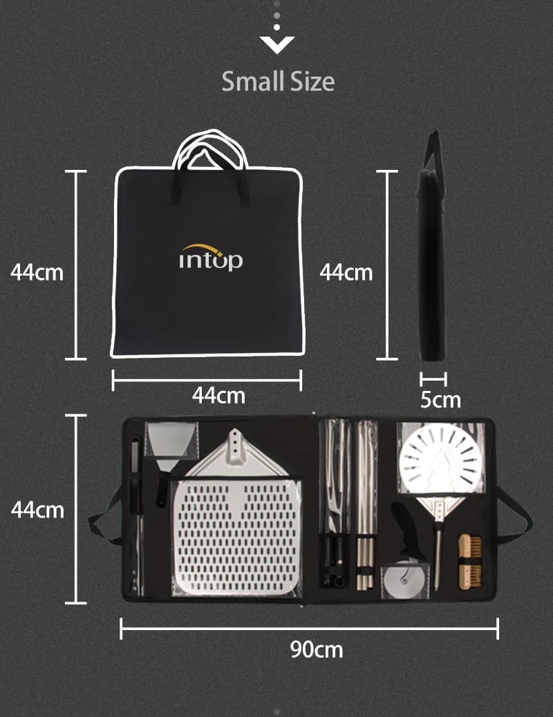 Ensemble d'accessoires pour pizza, pelle à pizza, cuillère, pelle à pizza carrée, kit d'outils à piz