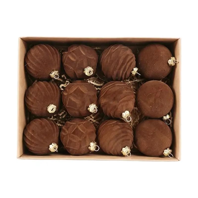 Ensemble 12 boules d'arbre noël, ornement coloré pour usage intérieur extérieur, fournitures décorat