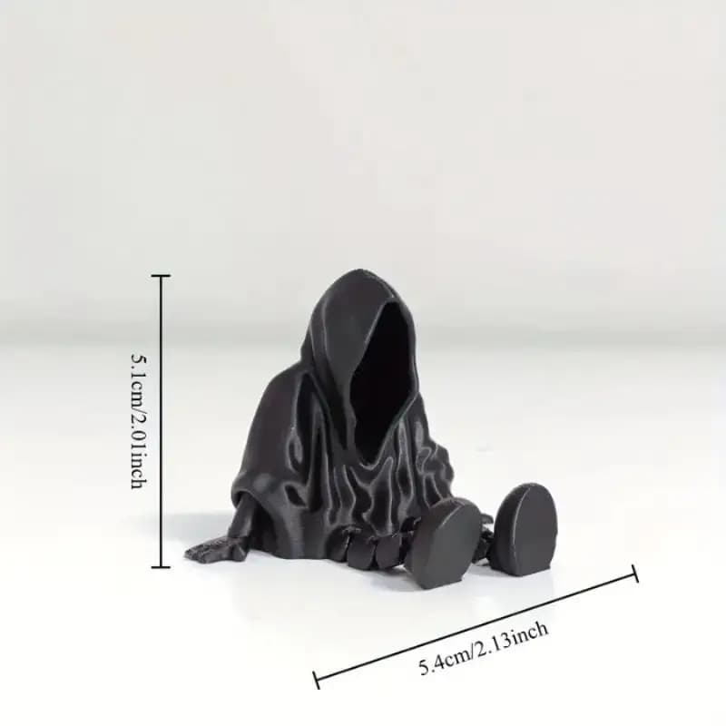 Statue fantôme ornement fantôme sans visage imprimé en 3D, Statue de mort gothique, décoration de la
