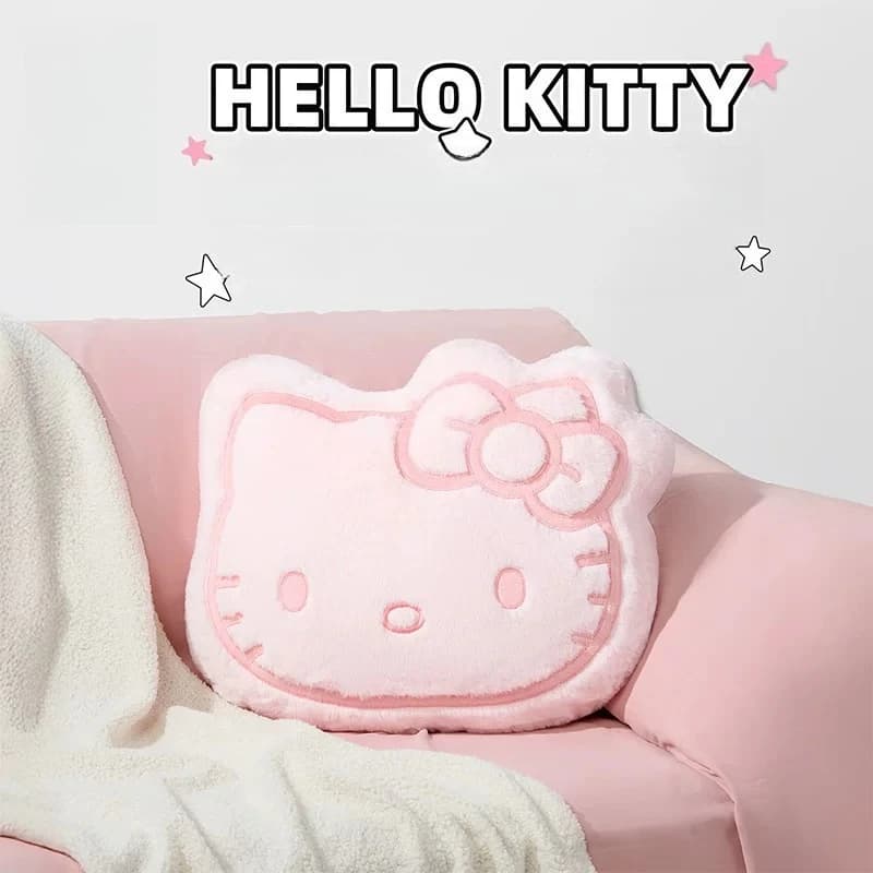 Oreiller en peluche Sanrio Hello Kitty - Coussin doux pour canapé, lit, décoration de voiture, idée