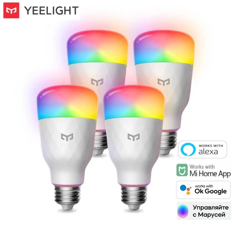 Yeelight – ampoule LED intelligente W3 E26, couleur/lumière ambiante blanche, commande vocale Wifi 1