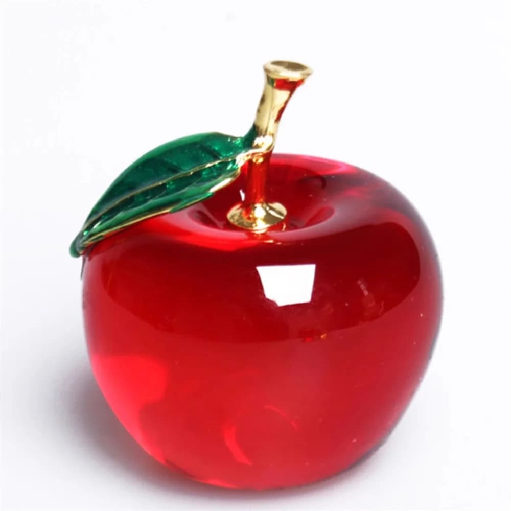 Pomme en cristal, cadeau créatif, Souvenir, décoration d'ambiance de Festival, ornement de pomme amu