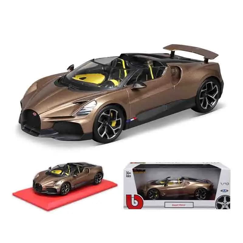 Bburago 1:18 Bugatti W16 Mistral Version or alliage Miniature Bugatti Supercar Mistral modèle moulé